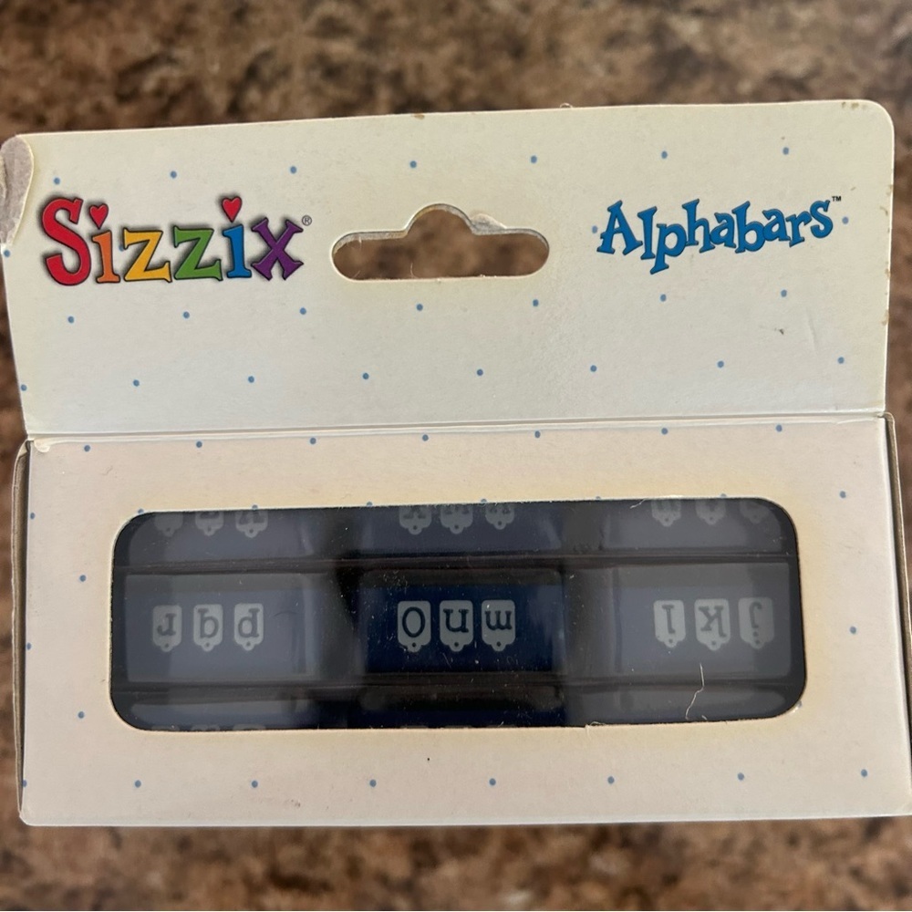 Sizzix Alphabars DoodleTag Lowercase Alphabet Die Set 38-1069 9 Alphabar Dies - Picture 5 of 6